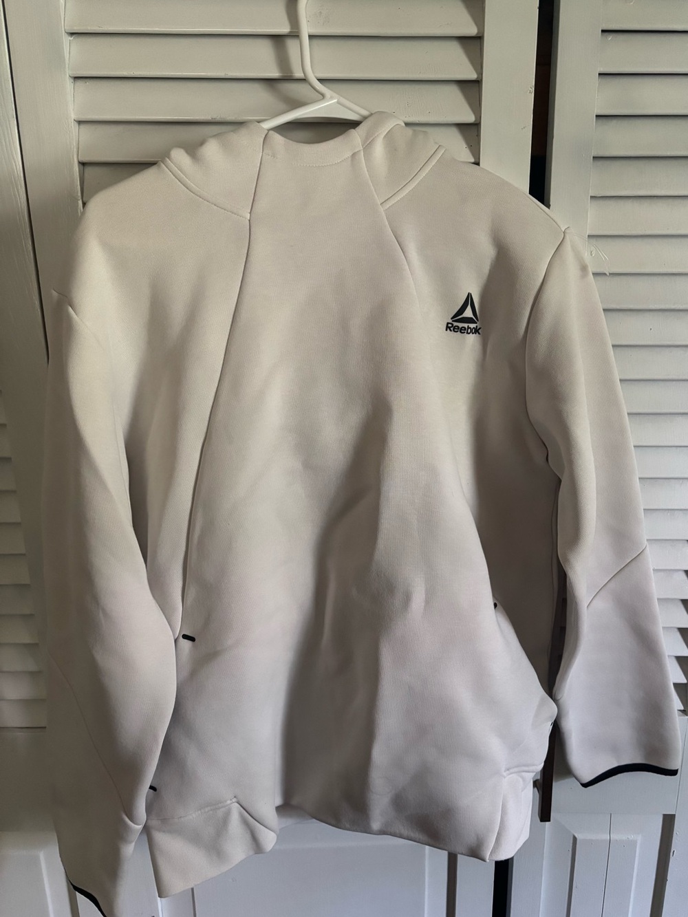 Reebok White Sweatshirt with Black Logo